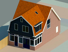 Dakopbouw van een woning in Nijkerk